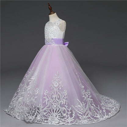 Princess Girls Formal Party Kids Long Flower Dress Wedding Evening Party Prom Ball Gown The Clothing Company Sydney