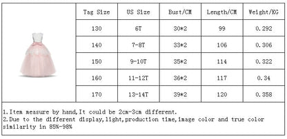 Princess Girls Formal Party Kids Long Flower Dress Wedding Evening Party Prom Ball Gown The Clothing Company Sydney