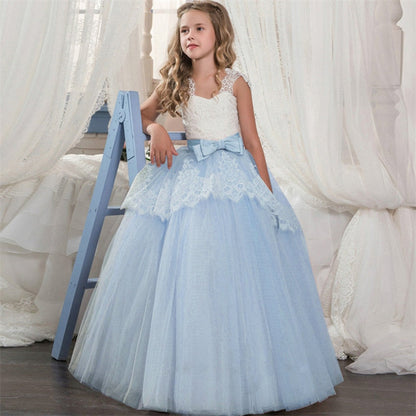 Princess Girls Formal Party Kids Long Flower Dress Wedding Evening Party Prom Ball Gown The Clothing Company Sydney