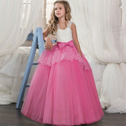 Princess Girls Formal Party Kids Long Flower Dress Wedding Evening Party Prom Ball Gown The Clothing Company Sydney