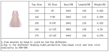 Princess Girls Formal Party Kids Long Flower Dress Wedding Evening Party Prom Ball Gown The Clothing Company Sydney