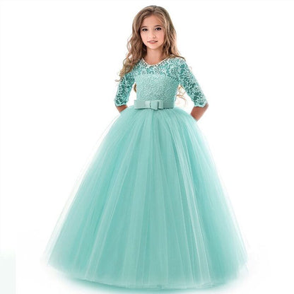 Princess Girls Formal Party Kids Long Flower Dress Wedding Evening Party Prom Ball Gown The Clothing Company Sydney