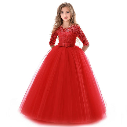 Princess Girls Formal Party Kids Long Flower Dress Wedding Evening Party Prom Ball Gown The Clothing Company Sydney