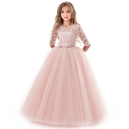 Princess Girls Formal Party Kids Long Flower Dress Wedding Evening Party Prom Ball Gown The Clothing Company Sydney