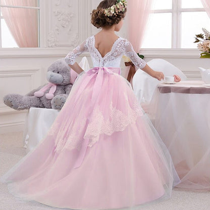 Princess Girls Formal Party Kids Long Flower Dress Wedding Evening Party Prom Ball Gown The Clothing Company Sydney
