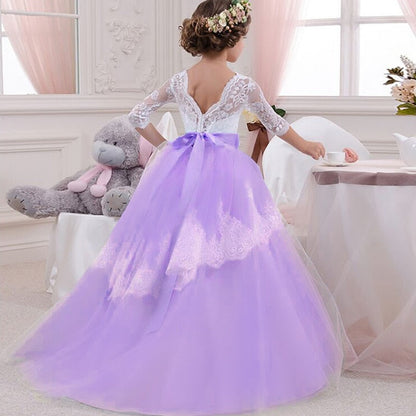 Princess Girls Formal Party Kids Long Flower Dress Wedding Evening Party Prom Ball Gown The Clothing Company Sydney