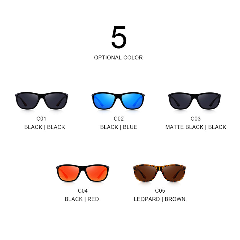 Designer Brand Men's HD Polarized Sports Fishing Eyewear UV400 Protection Sunglasses The Clothing Company Sydney