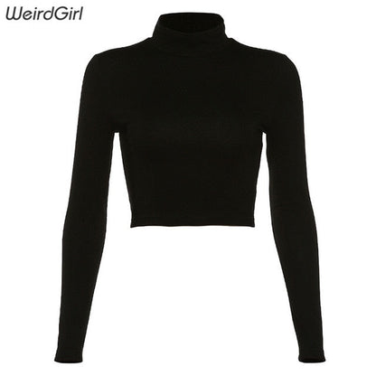 Cotton mix hollow out sexy tshirt bandage backless long sleeve tops slim bodycon streetwear The Clothing Company Sydney