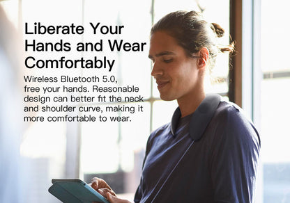 Bluedio HS bluetooth neck speaker column wireless speaker bluetooth 5.0 with bass FM radio SD card slot with microphone for game The Clothing Company Sydney