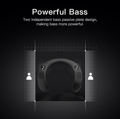 Bluedio HS bluetooth neck speaker column wireless speaker bluetooth 5.0 with bass FM radio SD card slot with microphone for game The Clothing Company Sydney