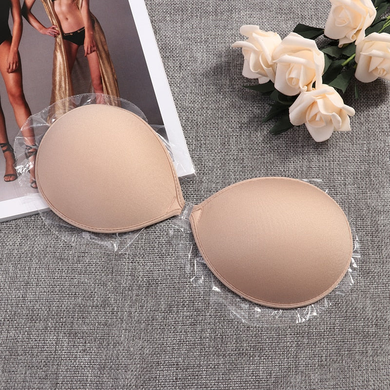 Invisible Push Up Bra Self-Adhesive Silicone Seamless Front Closure Sticky Backless Strapless Bra The Clothing Company Sydney