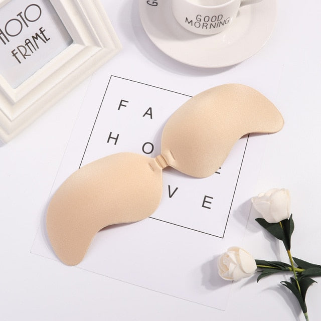 Invisible Push Up Bra Self-Adhesive Silicone Seamless Front Closure Sticky Backless Strapless Bra The Clothing Company Sydney