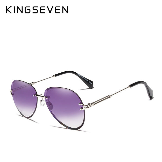 Designer Vintage Fashion Rimless Women Sunglasses Gradient Lens Sunglasses The Clothing Company Sydney