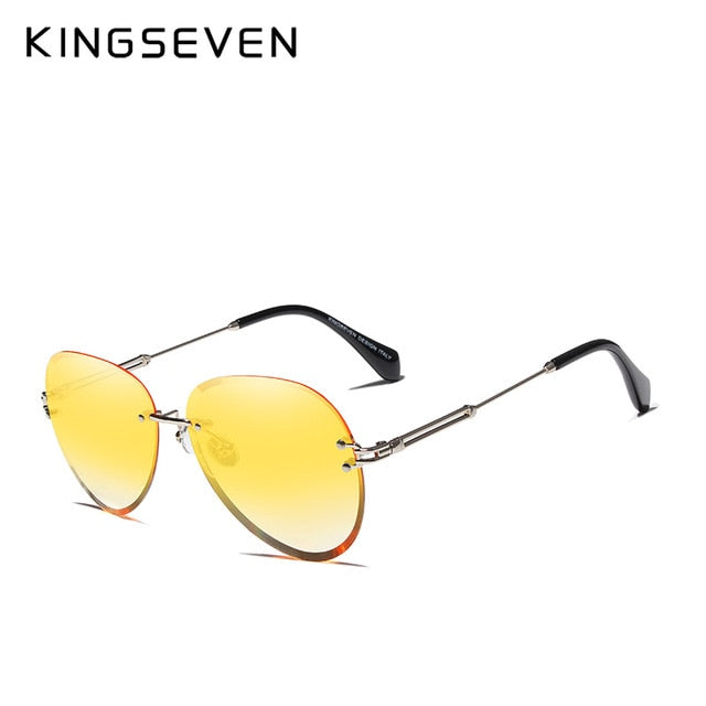 Designer Vintage Fashion Rimless Women Sunglasses Gradient Lens Sunglasses The Clothing Company Sydney