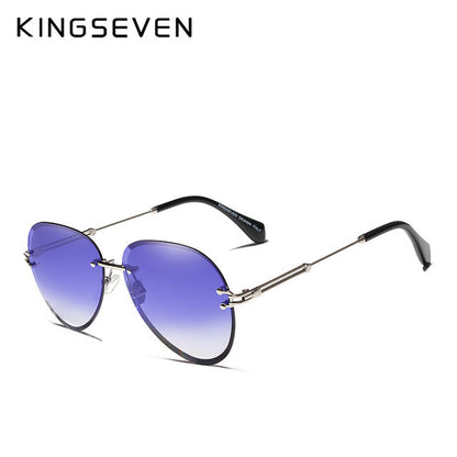 Designer Vintage Fashion Rimless Women Sunglasses Gradient Lens Sunglasses The Clothing Company Sydney