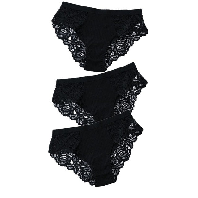 3 Pack Briefs Lace Panties Underwear Lingerie  Floral Underpants Undies The Clothing Company Sydney