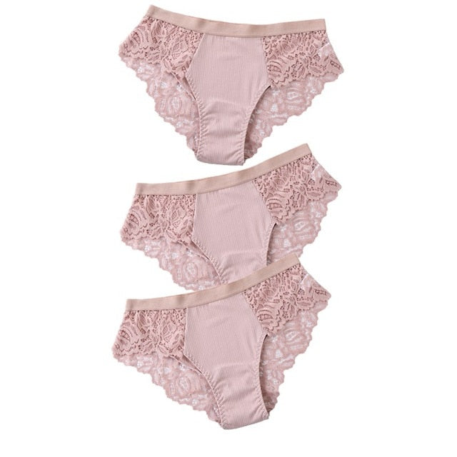 3 Pack Briefs Lace Panties Underwear Lingerie  Floral Underpants Undies The Clothing Company Sydney