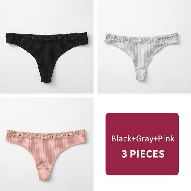 3 Pack Women's Cotton G-String Thong String Underwear Briefs Sexy Lingerie Panties Intimate The Clothing Company Sydney