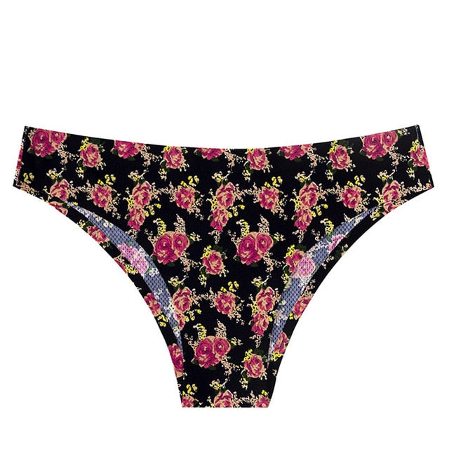 Floral Print Lingerie Temptation Low-waist Panties Thong No trace Breathable Underwear Female G String Intimates The Clothing Company Sydney