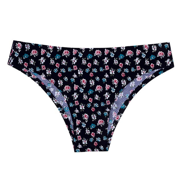 Floral Print Lingerie Temptation Low-waist Panties Thong No trace Breathable Underwear Female G String Intimates The Clothing Company Sydney