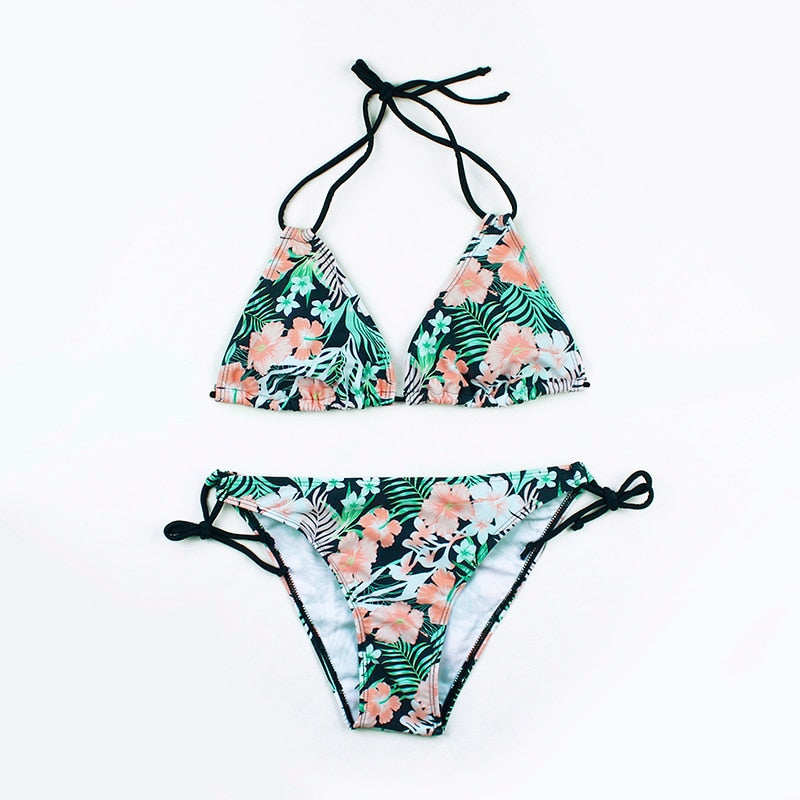 2 Piece Swimwear Swimsuit New Push Up Bikini Set Bathing Suit Floral Print Beachwear Set The Clothing Company Sydney