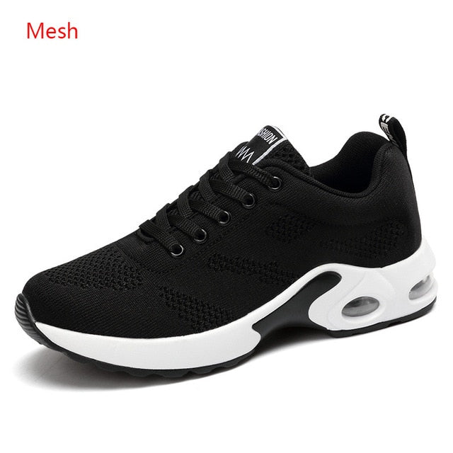 Breathable Mesh Comfort Jogging Air Cushion Lace Up Ladies Fashion Running Outdoor Sports Sneakers Shoes The Clothing Company Sydney