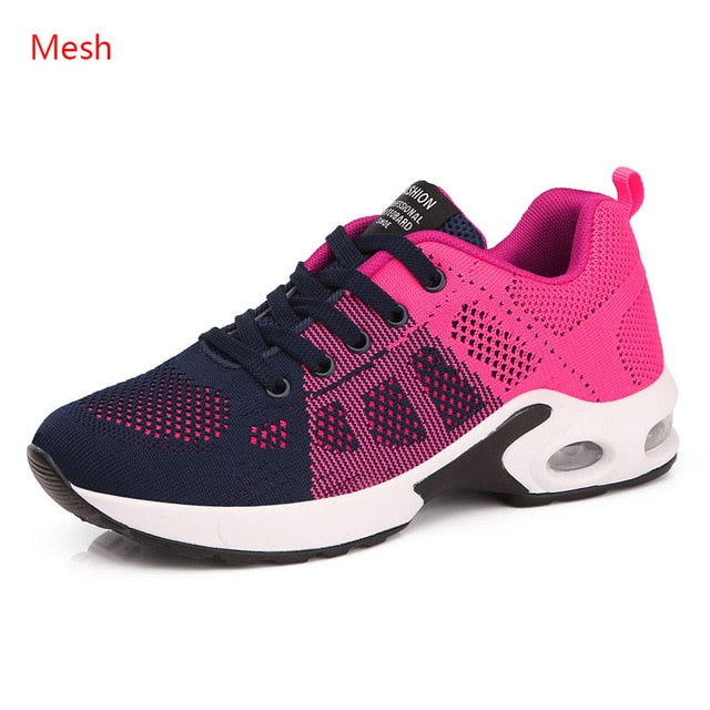 Breathable Mesh Comfort Jogging Air Cushion Lace Up Ladies Fashion Running Outdoor Sports Sneakers Shoes The Clothing Company Sydney