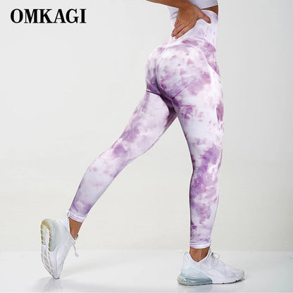 Tie Dye Tight Sports Women Fitness With Pocket Yoga Pants Stretch Workout Patchwork Slim Gym Leggings The Clothing Company Sydney