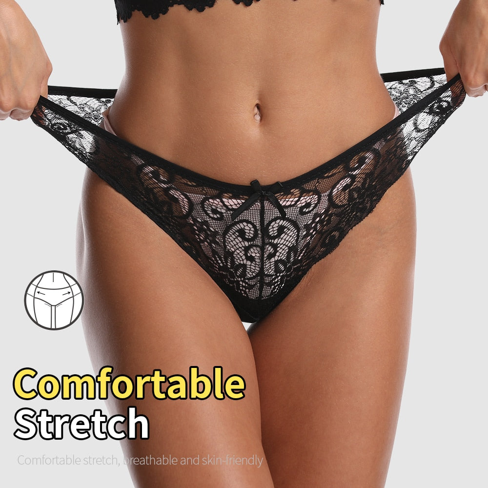 Womens Lace Panties Lingerie Thong Seamless Soft Low Waist G- String Briefs underwear The Clothing Company Sydney