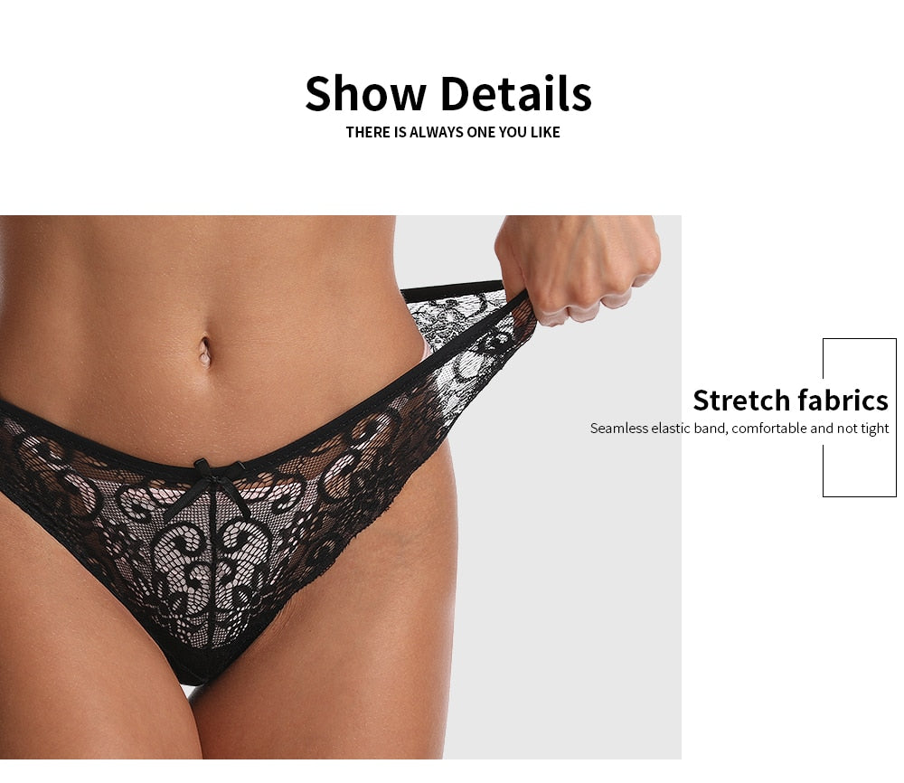 Womens Lace Panties Lingerie Thong Seamless Soft Low Waist G- String Briefs underwear The Clothing Company Sydney