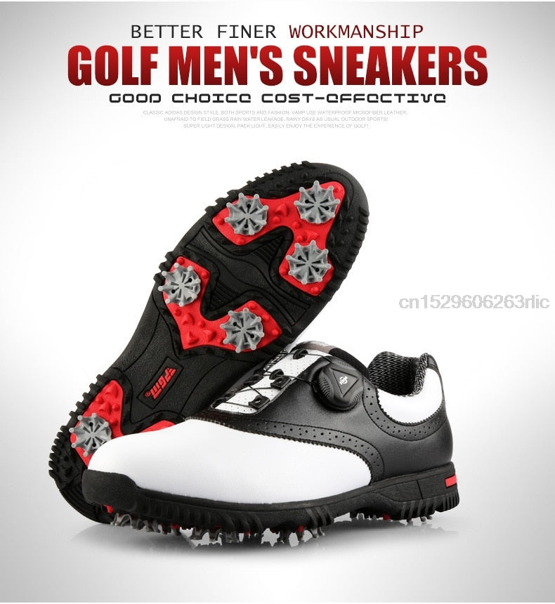 PGM Men Golf Shoes Waterproof Sports Shoes Rotating Buckles Anti-slip Sneakers Multifunctional Golf Trainers The Clothing Company Sydney