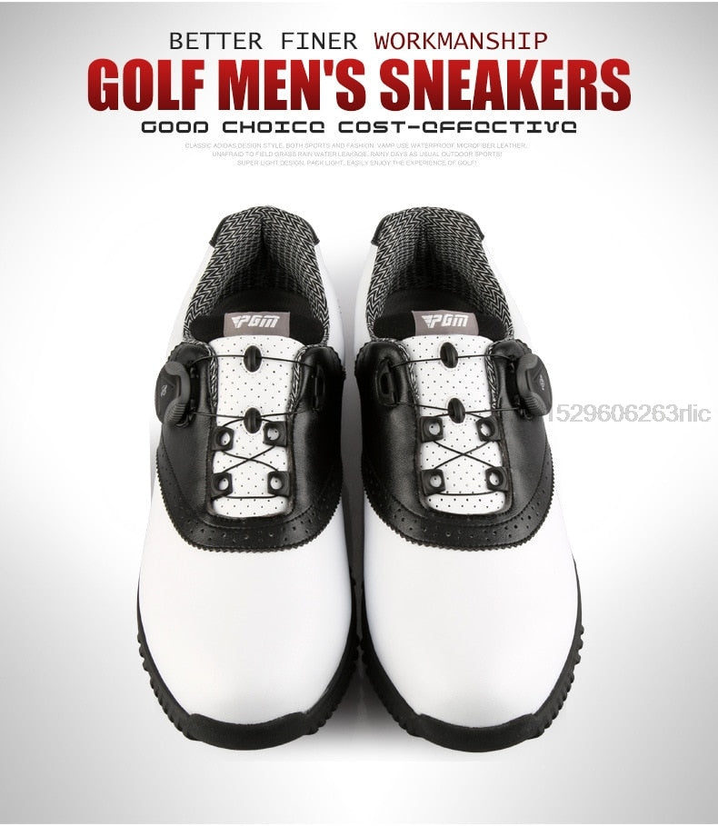 PGM Men Golf Shoes Waterproof Sports Shoes Rotating Buckles Anti-slip Sneakers Multifunctional Golf Trainers The Clothing Company Sydney