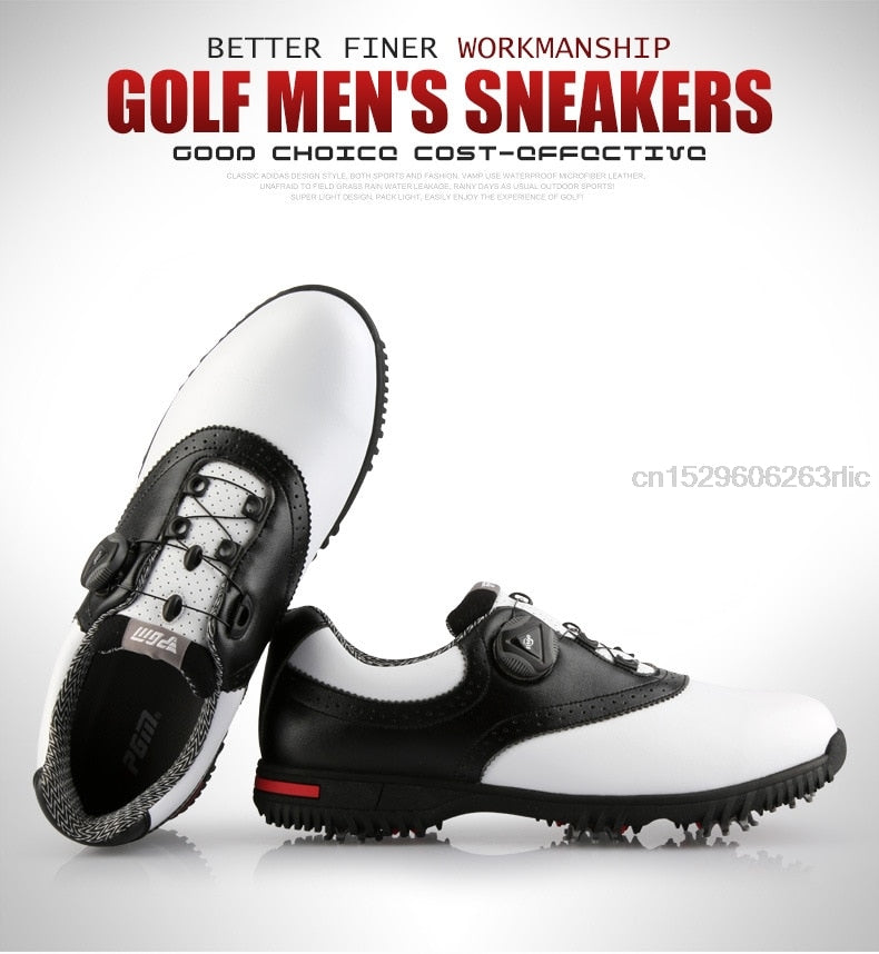 PGM Men Golf Shoes Waterproof Sports Shoes Rotating Buckles Anti-slip Sneakers Multifunctional Golf Trainers The Clothing Company Sydney