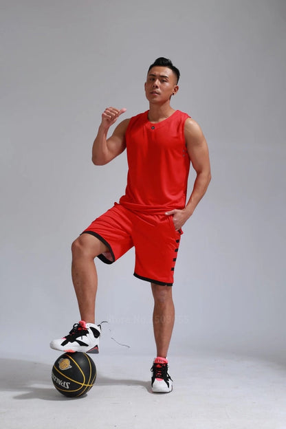 Men's Ladies Basketball Jerseys Uniforms Set blank breathable dry quick basketball shirts+shorts Set The Clothing Company Sydney