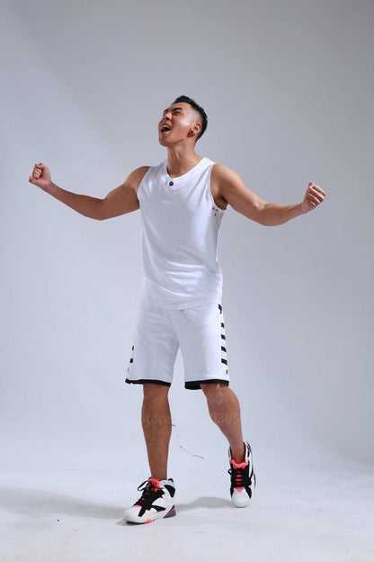 Men's Ladies Basketball Jerseys Uniforms Set blank breathable dry quick basketball shirts+shorts Set The Clothing Company Sydney