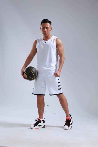 Men's Ladies Basketball Jerseys Uniforms Set blank breathable dry quick basketball shirts+shorts Set The Clothing Company Sydney