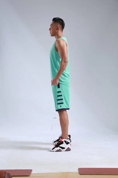 Men's Ladies Basketball Jerseys Uniforms Set blank breathable dry quick basketball shirts+shorts Set The Clothing Company Sydney