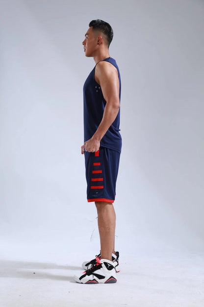 Men's Ladies Basketball Jerseys Uniforms Set blank breathable dry quick basketball shirts+shorts Set The Clothing Company Sydney