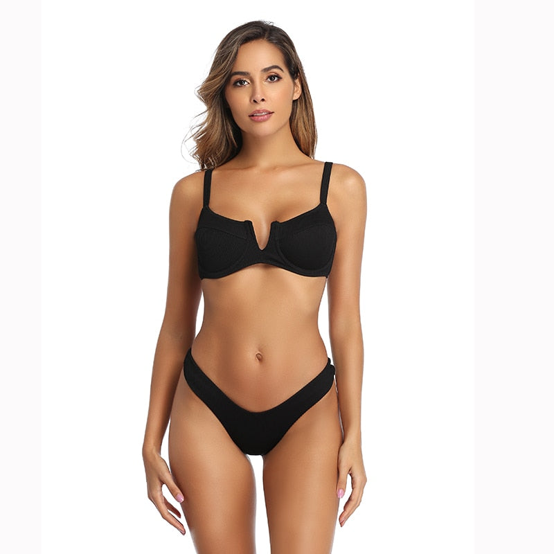 2 Piece Low Rise Bottom Swimwear Brazilian High Cut Bikini Set The Clothing Company Sydney