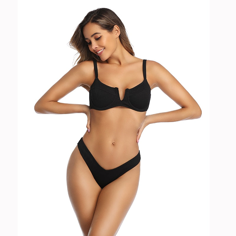 2 Piece Low Rise Bottom Swimwear Brazilian High Cut Bikini Set The Clothing Company Sydney