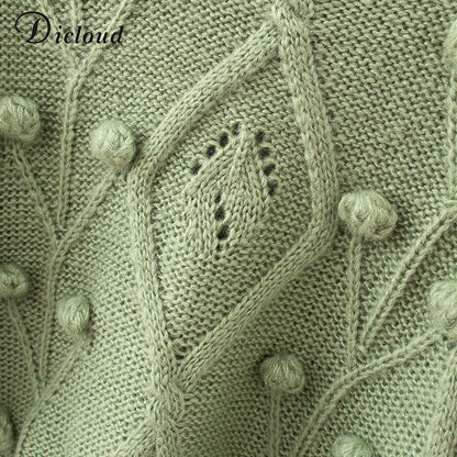 Turtleneck Women's Pom Poms Sweater Autumn Winter Oversized Long Sleeve Knitted Jumpers Fashion Ladies Pullover The Clothing Company Sydney