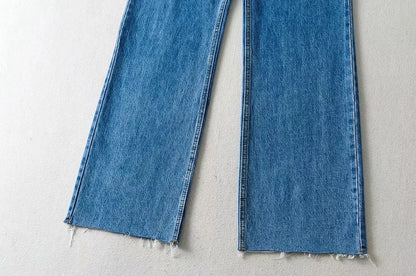 Casual Fashion Straight Leg Women's Jeans Denim Bottom Long High Waist Baggy Fall Pants The Clothing Company Sydney