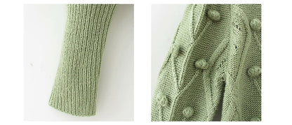 Turtleneck Women's Pom Poms Sweater Autumn Winter Oversized Long Sleeve Knitted Jumpers Fashion Ladies Pullover The Clothing Company Sydney