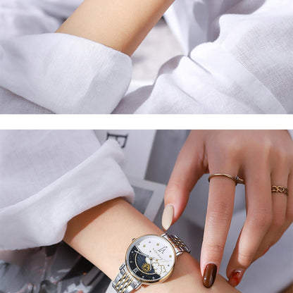 CADISEN New Women Gift Fashion Brand Quartz Wristwatch Ladies Luxury Rose Gold Watch Female Moon Phase Watch Relogio Feminino The Clothing Company Sydney