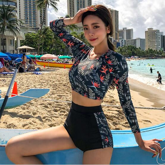 Two piece Swimsuit For Bathing Suit High Waist Bikini Set Push Up Swimwear Long sleeve Swimsuit Swimwear Women The Clothing Company Sydney