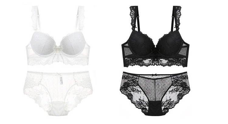 Sexy Push-up Bra And Panty Hollow Brassiere Gather Sexy Bra Embroidery Lace Lingerie Set The Clothing Company Sydney