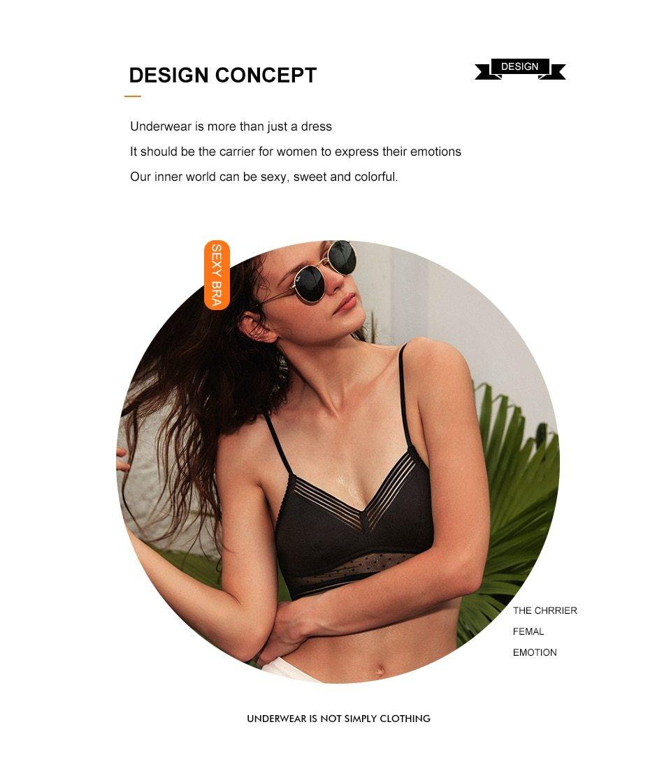 Dot Mesh Thin Triangular Soft Seamless Backless Bra The Clothing Company Sydney