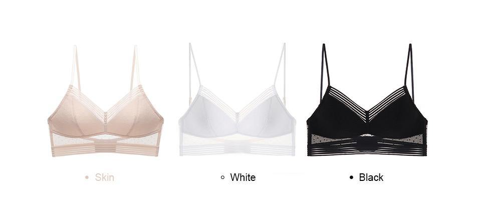 Dot Mesh Thin Triangular Soft Seamless Backless Bra The Clothing Company Sydney