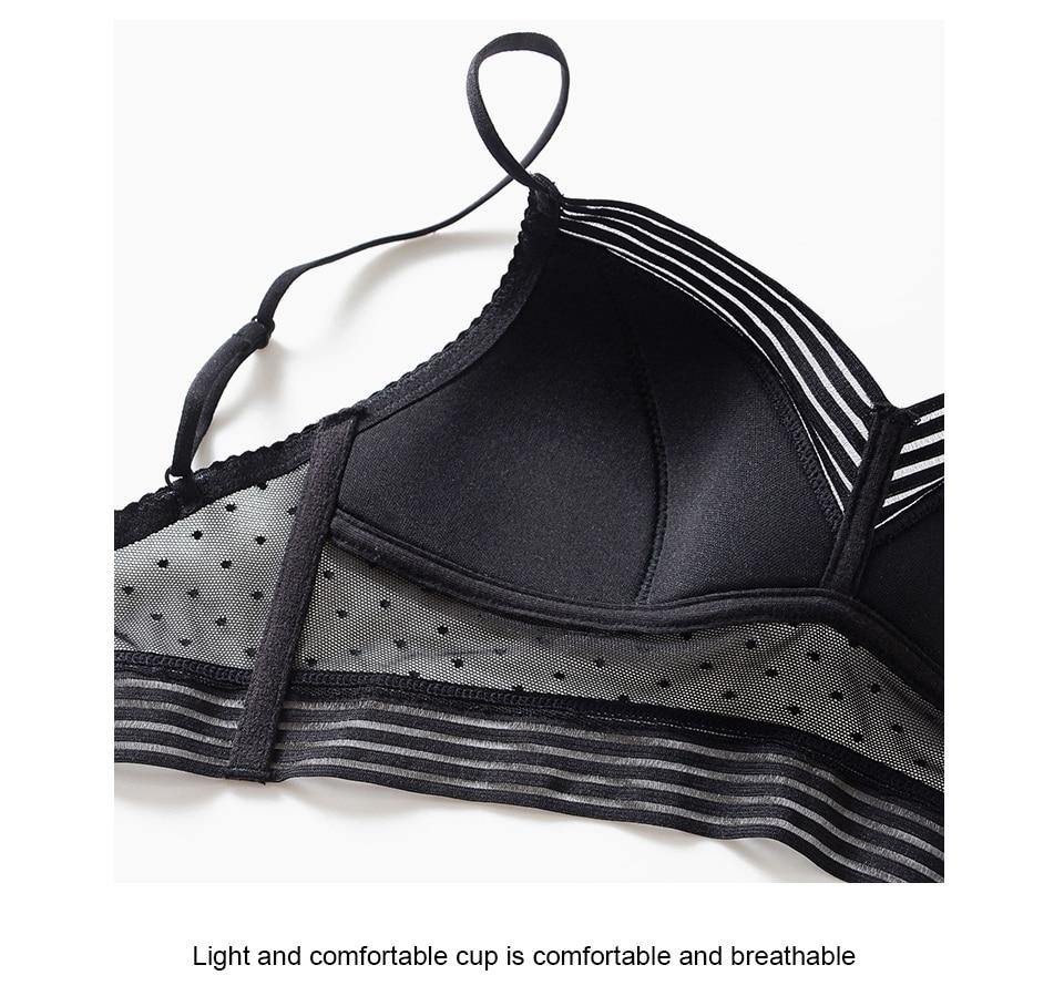 Dot Mesh Thin Triangular Soft Seamless Backless Bra The Clothing Company Sydney