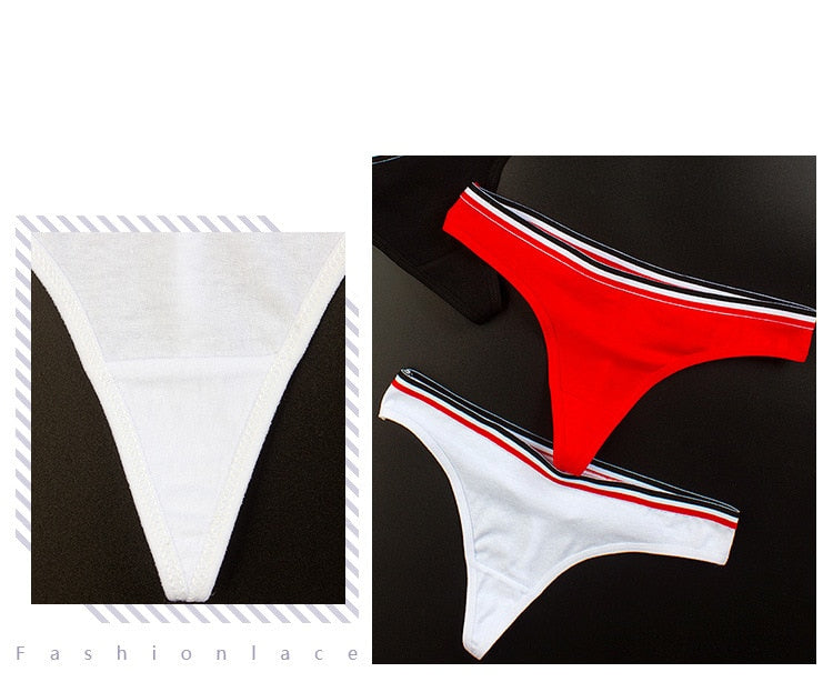 Cotton Mix G-String Thong Panties String Underwear Briefs Sexy Lingerie Pants Intimate Ladies Letter Low-Rise  Undies The Clothing Company Sydney